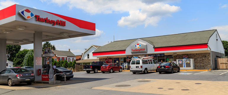 Turkey Hill Convenience Store and Gas Station Forecourt