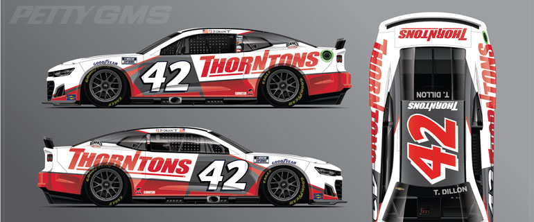 NASCAR No. 42 Thorntons Branded Race Car