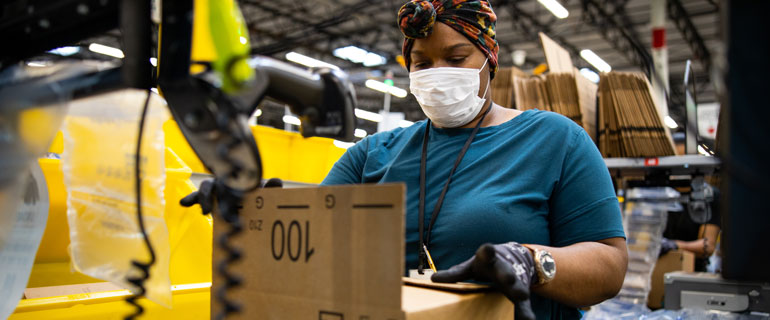 Young Amazon Warehouse Employee