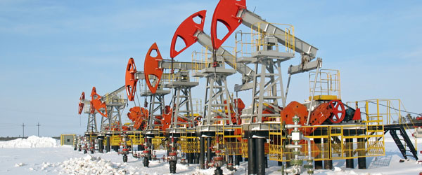 Oil Drills in West Siberia, Russia