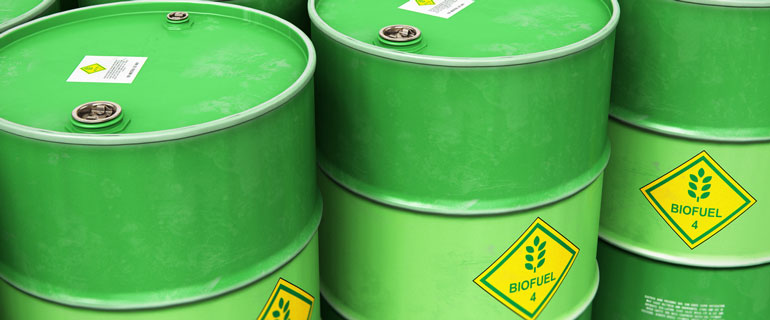 Biofuel in Oil Drums and Fuel Barrels