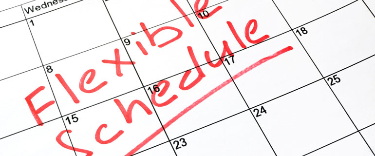Calendar with Flexible Schedule