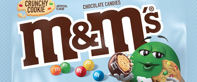 M&Ms Crunchy Cookie Shareable Pack Ad