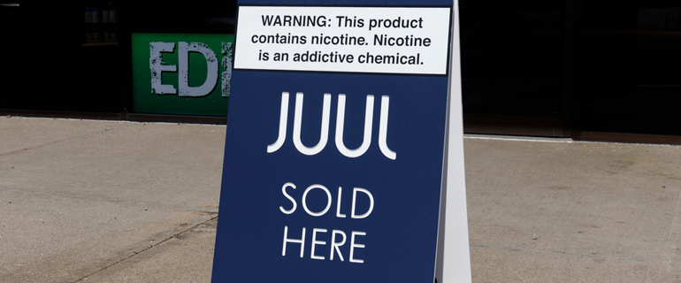 JUUL Products Sold Here Sign