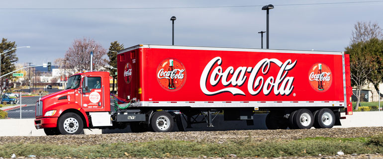 Coca Cola Truck on the road
