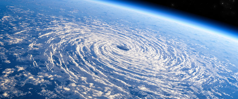 Hurricane Storm from Outer Space