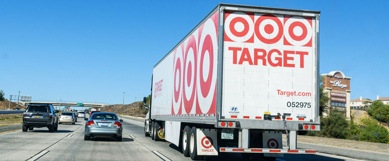 Target Shipping Truck on the Highway