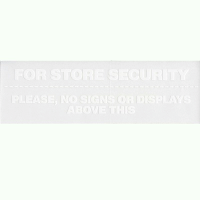 NACS Robbery Deterrence - Store Security (Back Adhesive Decals)